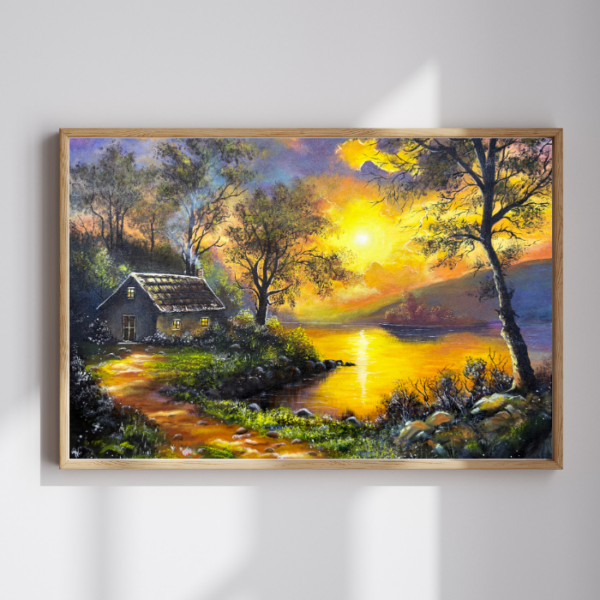 The Golden Valley Acrylic Painting